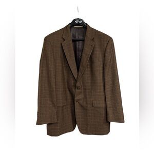 Burberry Brown Wool Houndstooth Coat Blazer Sport Jacket